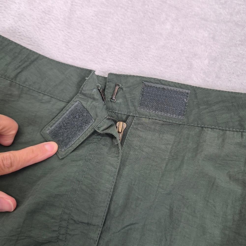 American Eagle Cargo Maxi Performance Green Nylon Skirt Piping Womens 6 (30) M - Picture 10 of 14